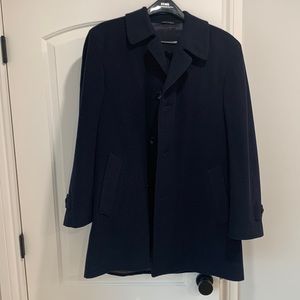 Canali for Bloomingdales Wool Coat Navy Blue 50R
